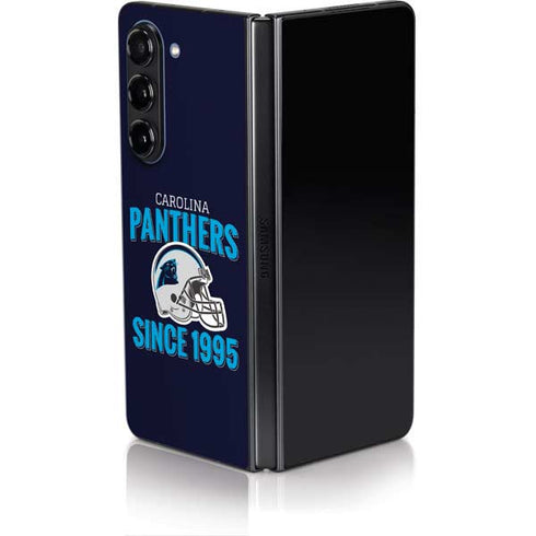 NFL Carolina Panthers Helmet Galaxy Z Fold5 5G Skin